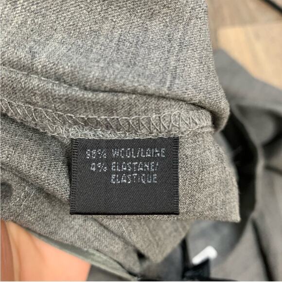 Lafayette 148 Grey Wool Straight Leg Trouser Pants Size 8 - Picture 3 of 4